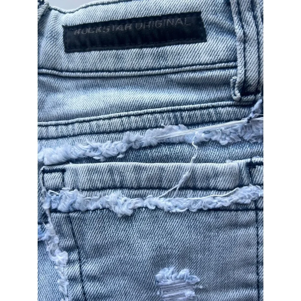 Boys Rockstar Original 2T Blue Sten Stacked Flare Jeans Distressed Denim